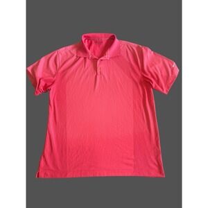 Nike Mens XL Polo Shirt Pink Dri-Fit Short Sleeve Golf Performance 319698-662